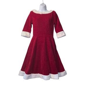 1950's style Retro-Stage plush Xmas Dress size small  NWT